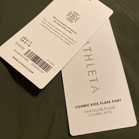 Athleta Cosmic Kick Flare Pant // Aspen Olive - Picture 8 of 13